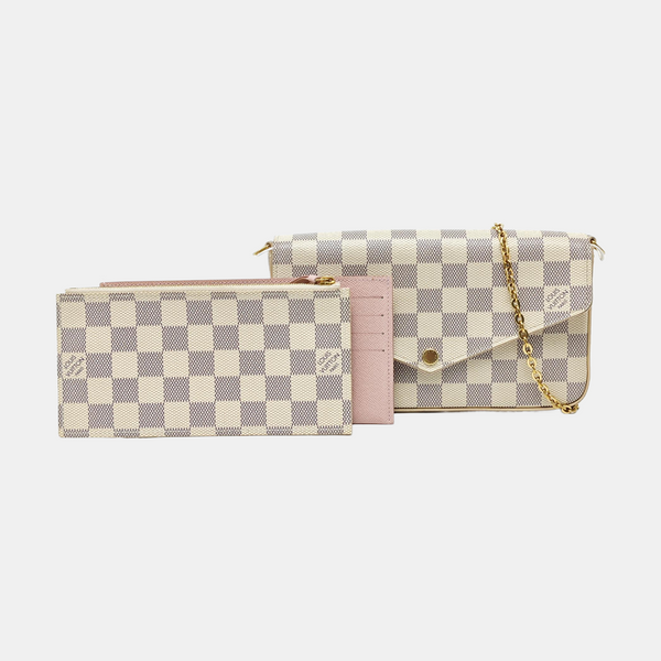 FÉLICIE Damier Azur Coated Canvas White