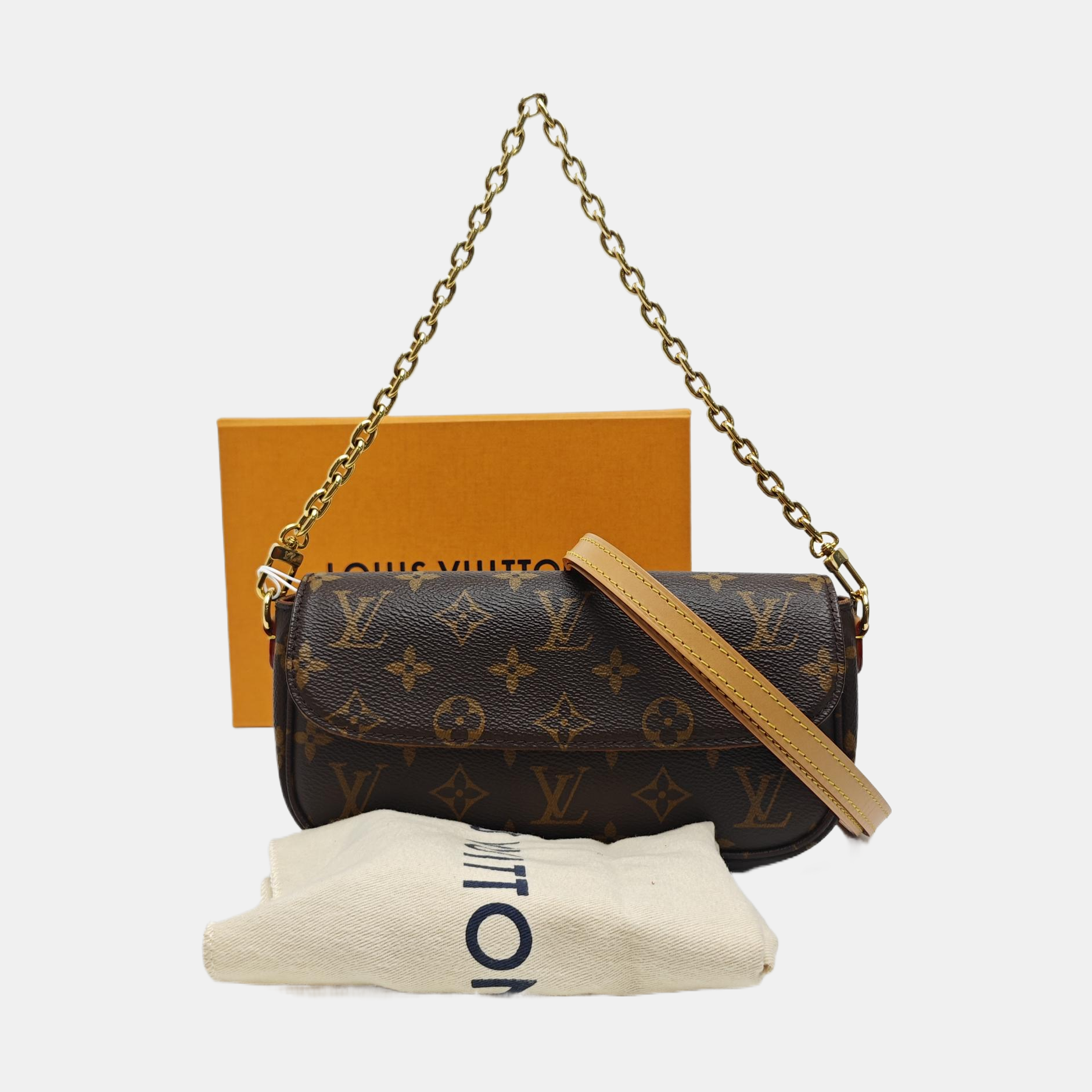 IVY Monogram Coated Canvas Brown
