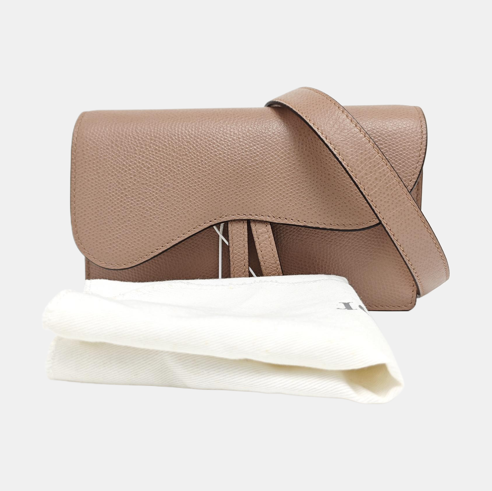 Authenticated pre-owned  Saddle Calfskin Pink - Belt Bag at Looply