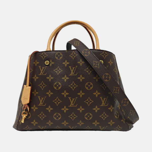 MONTAIGNE Monogram Coated Canvas Brown