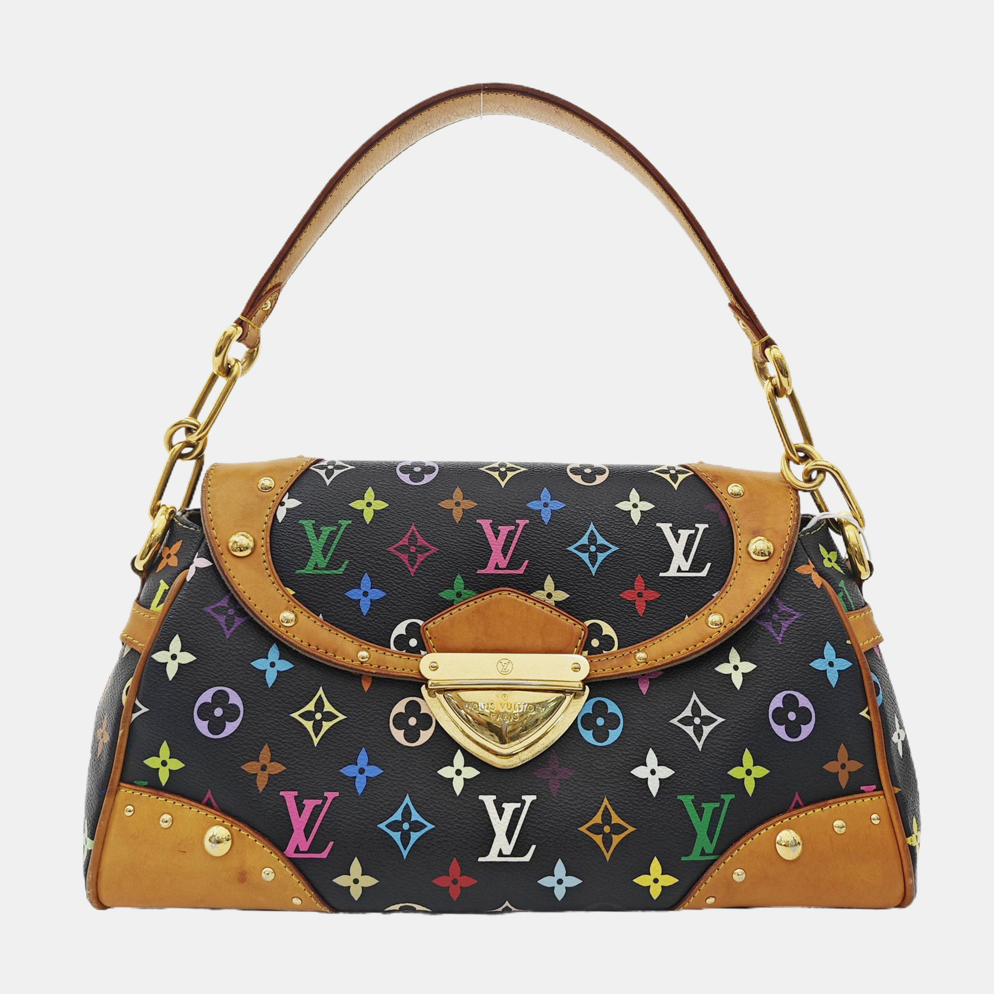 LV × TM BEVERLY MM Monogram Coated Canvas Black