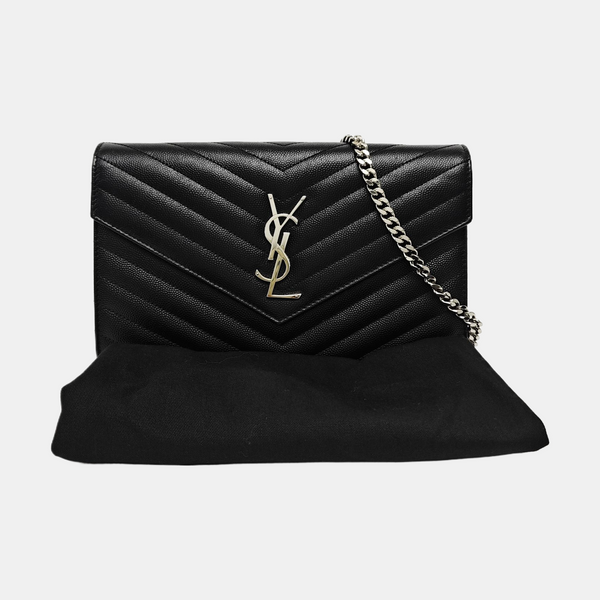 MONOGRAM Medium Chevron Calfskin Black