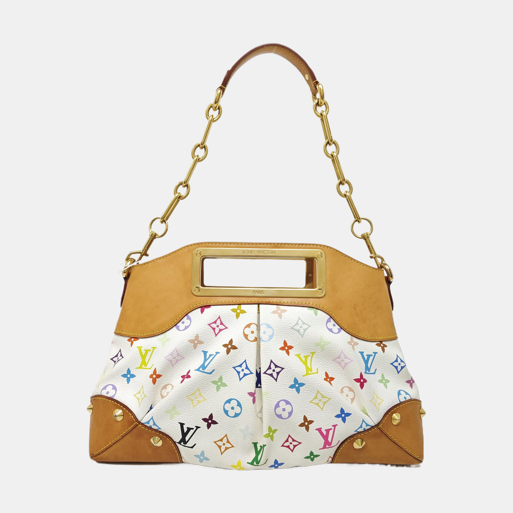 JUDY MM Monogram Coated Canvas White