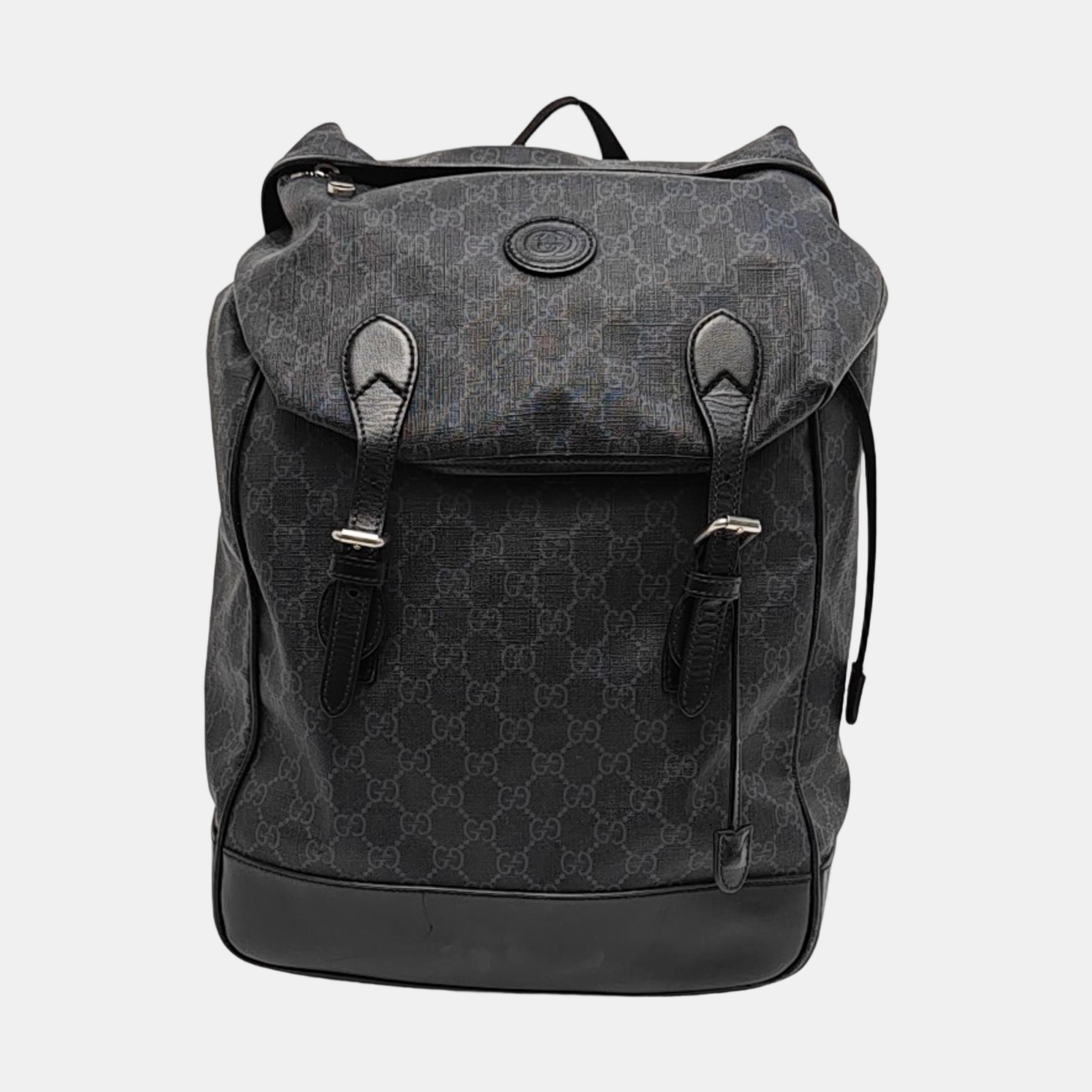 Retro Medium Monogram Coated Canvas Black