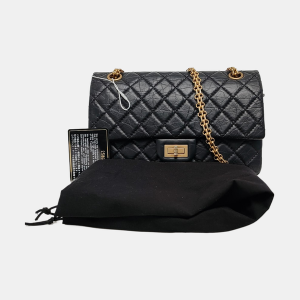 2.55 225 (small) Quilted Calfskin Black