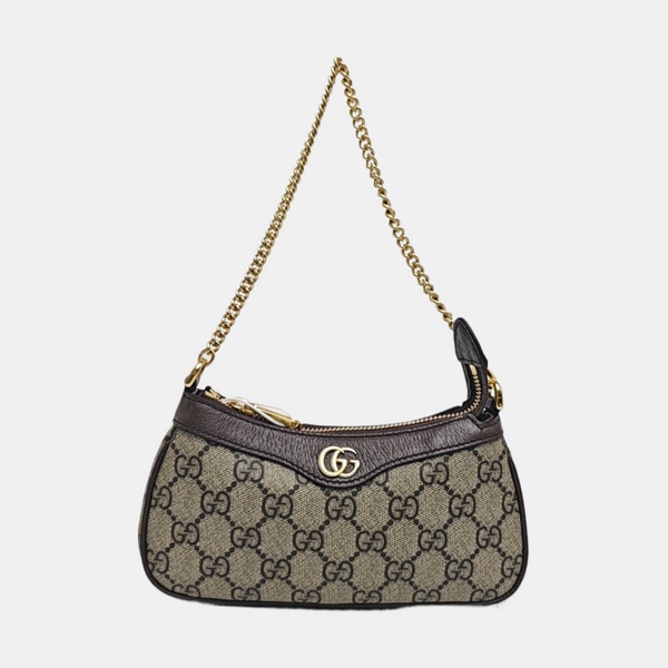 Ophidia Mini Monogram Coated Canvas Beige