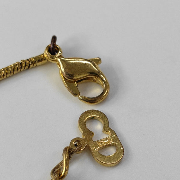 Twist Round Metal Gold Necklace