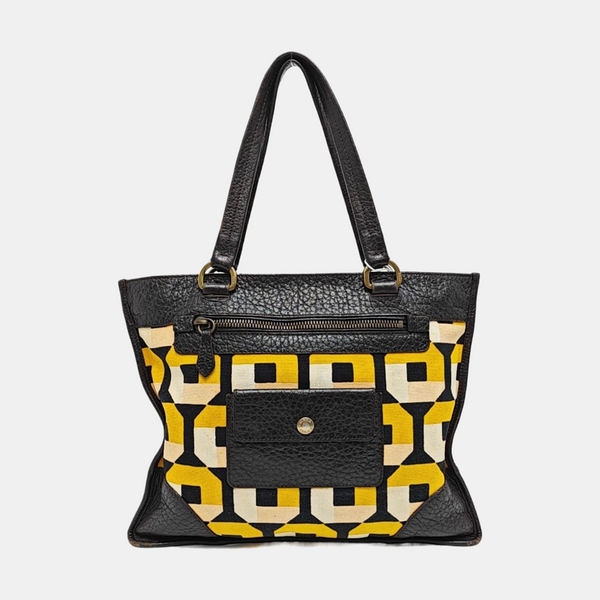 Canvas Top Handle Bag Multicolor