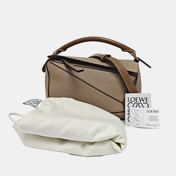 Puzzle Small Calfskin Beige