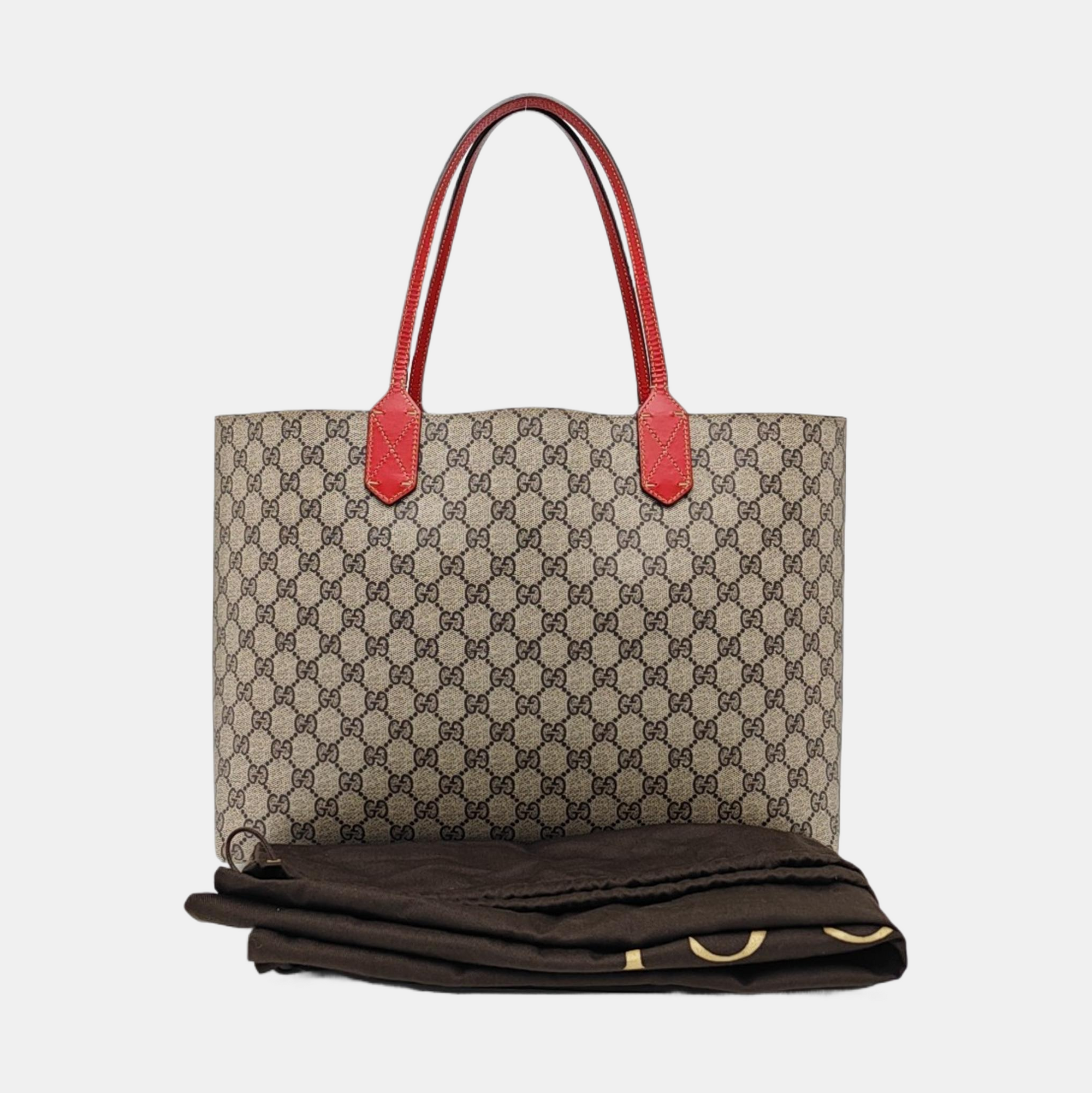 Monogram Coated Canvas Tote Bag Medium Beige