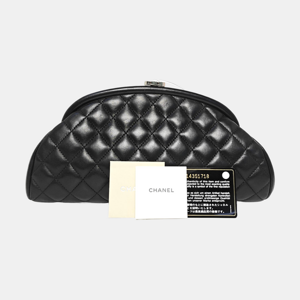 Quilted Lambskin Clutch Black