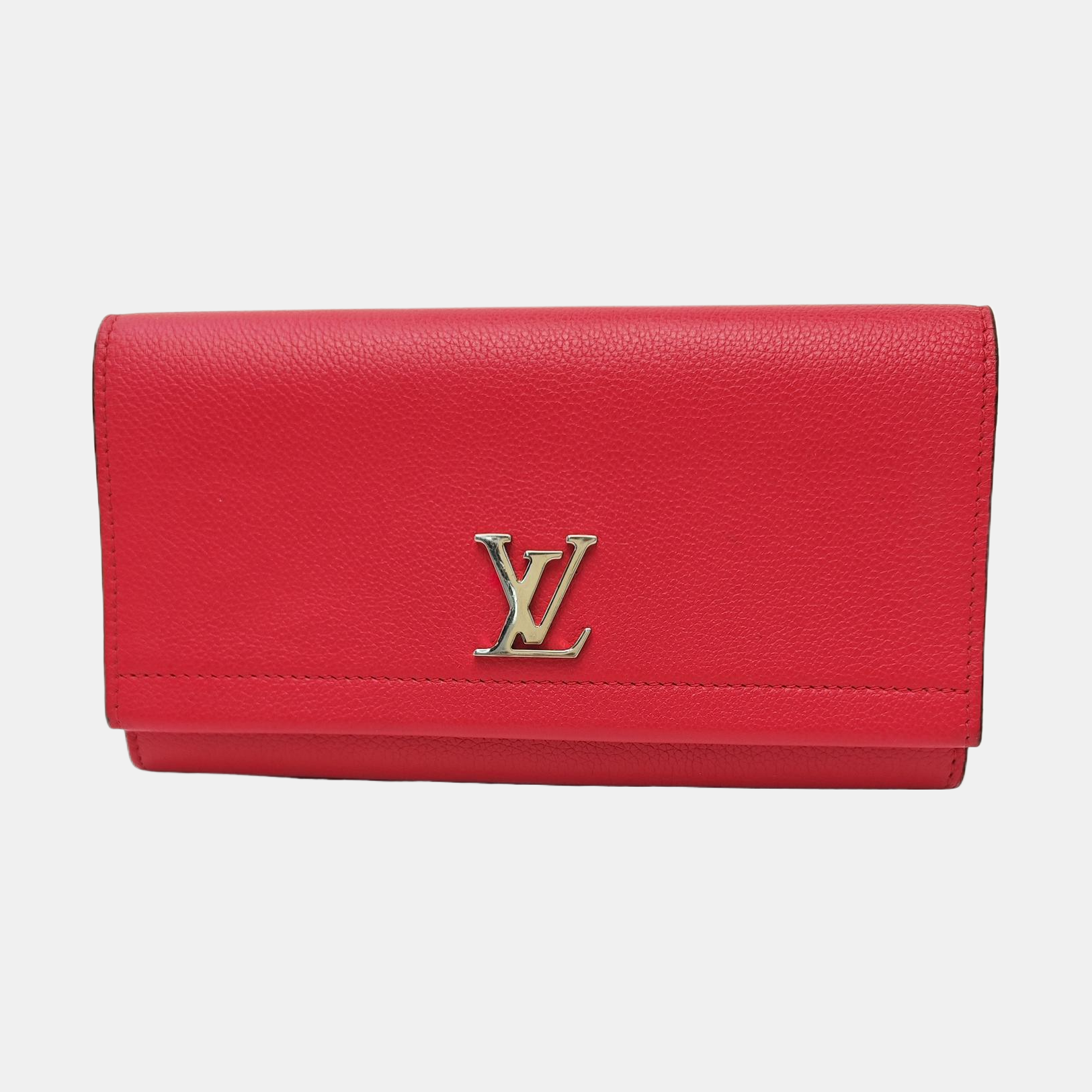 LOCKME BB Calfskin Red Wallet
