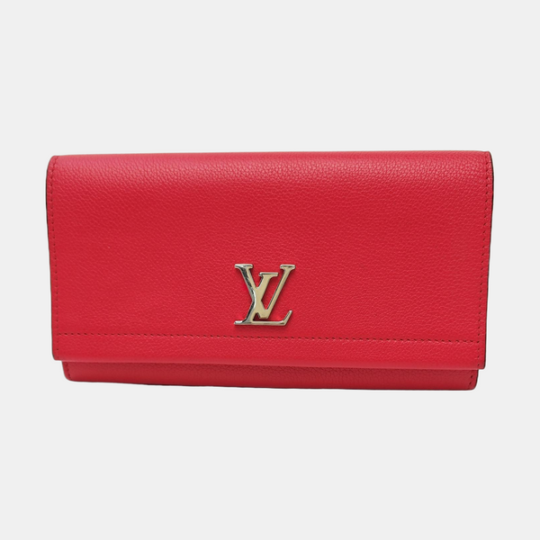 LOCKME BB Calfskin Red Wallet