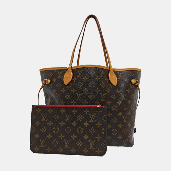 NEVERFULL MM Monogram Coated Canvas Brown