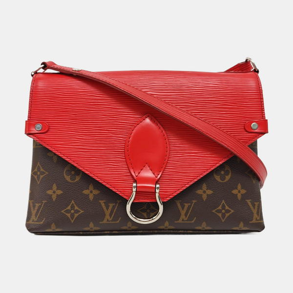 SAINT MICHEL Monogram Coated Canvas Brown