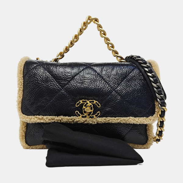 Quilted Lambskin Shoulder Bag Blue