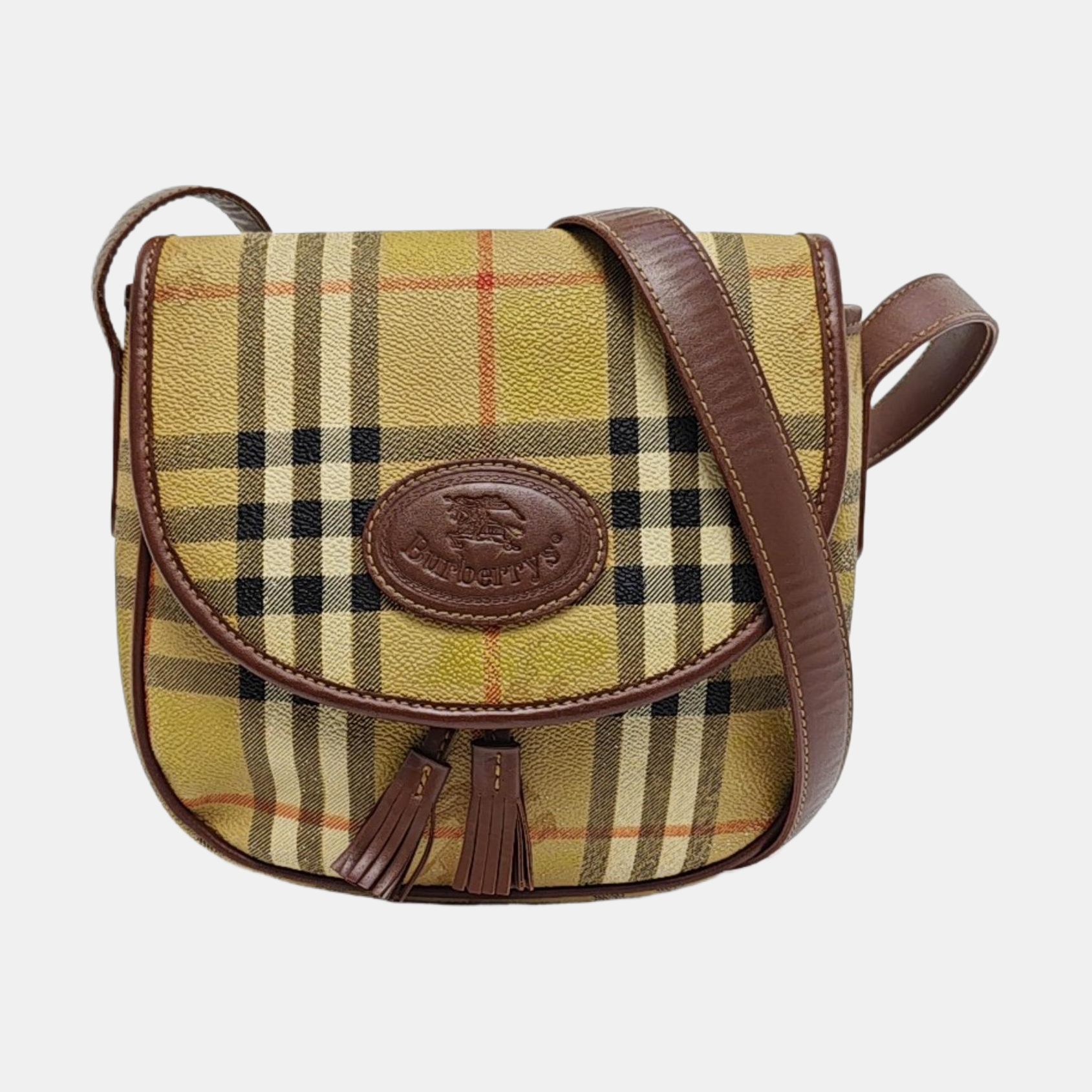 Coated Canvas Shoulder Bag Beige