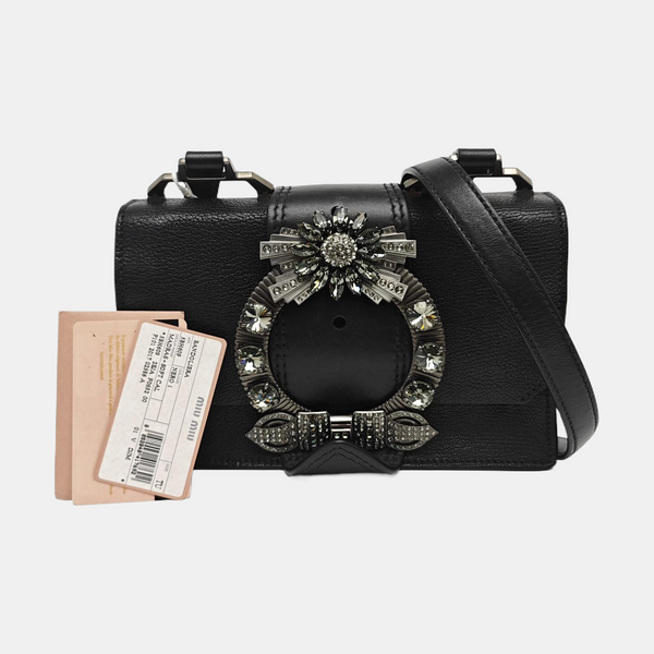 Miu Lady Calfskin Black