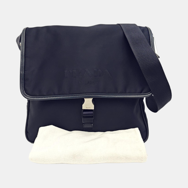 Nylon Crossbody Bag Blue