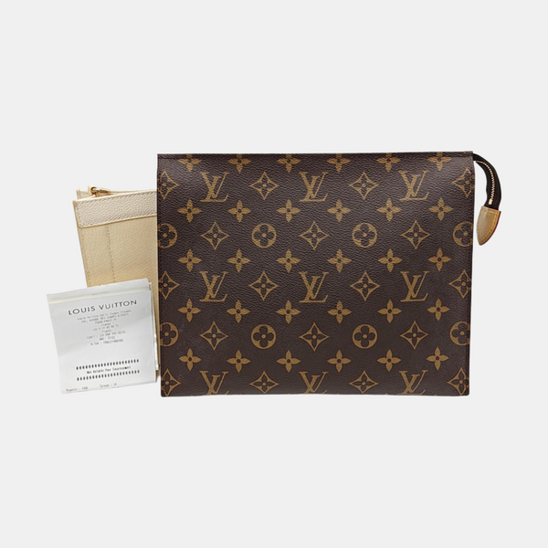 TOILET POCKET 26 Monogram Coated Canvas Brown