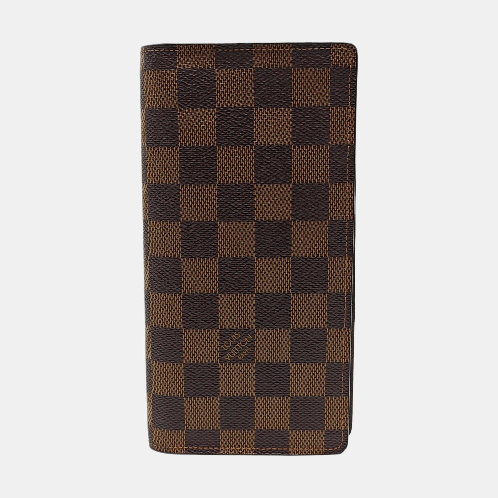 JAMES Damier Ebene Coated Canvas Brown