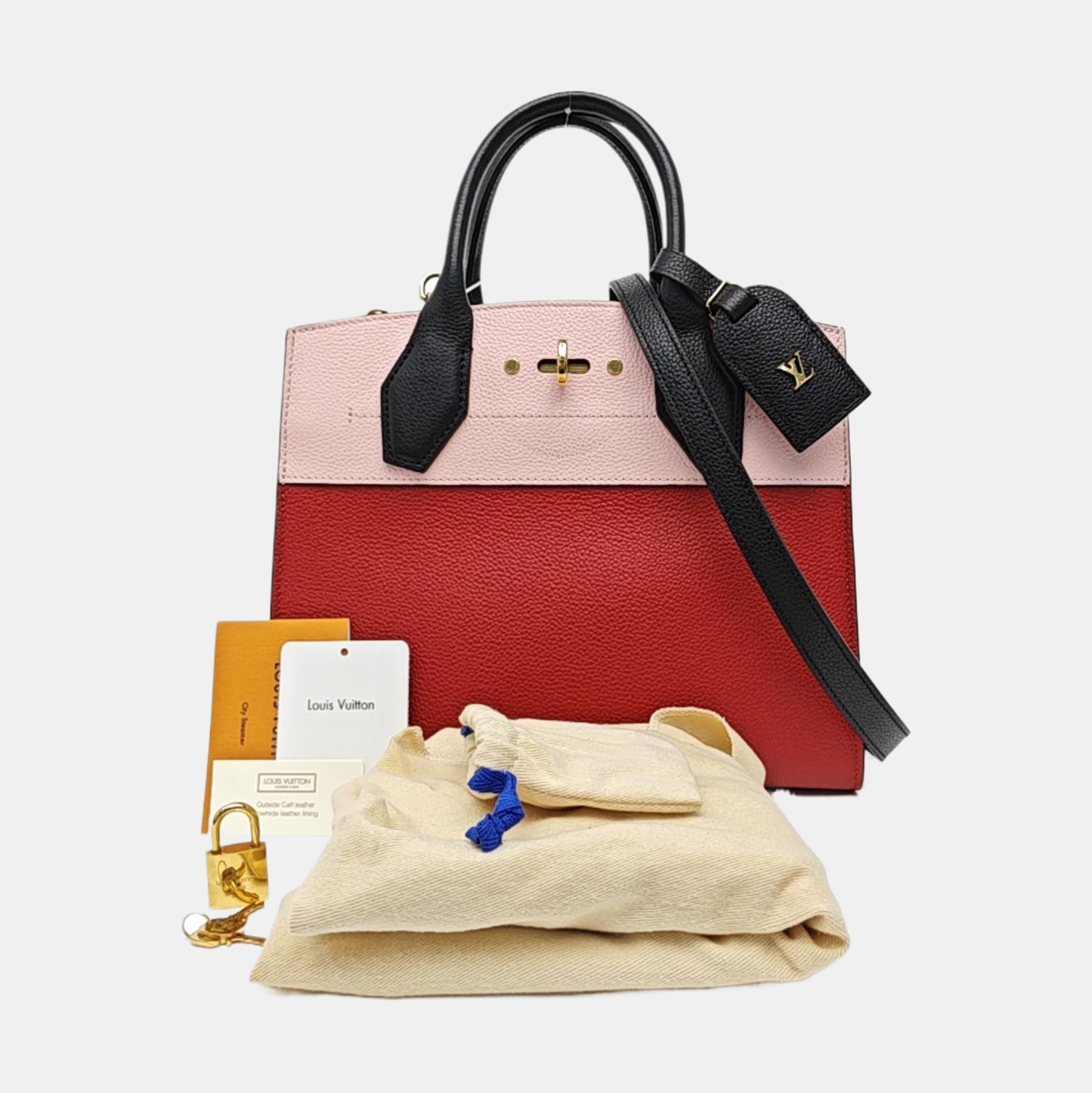 CITY STEAMER PM Calfskin Red