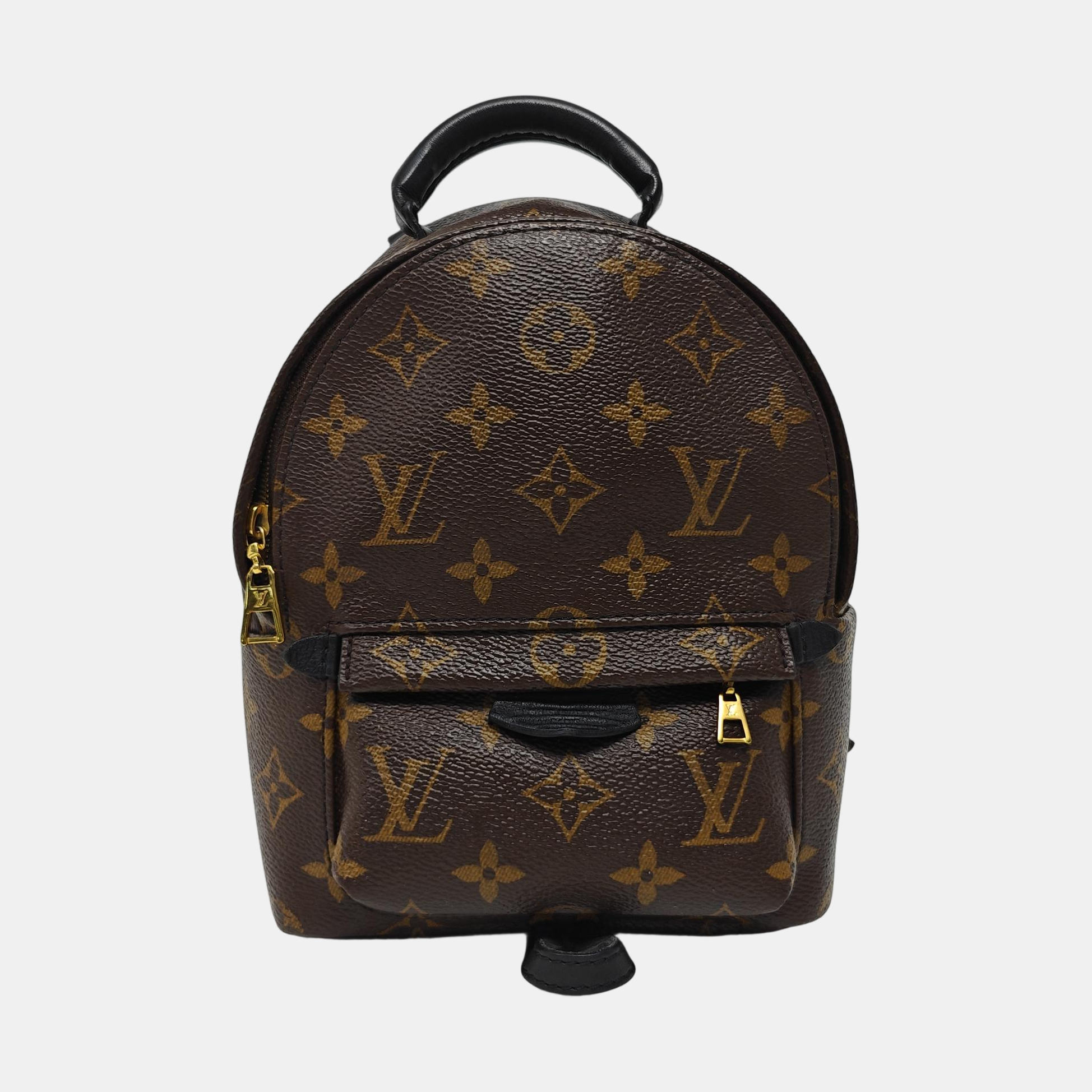 PALM SPRINGS Mini Monogram Coated Canvas Brown