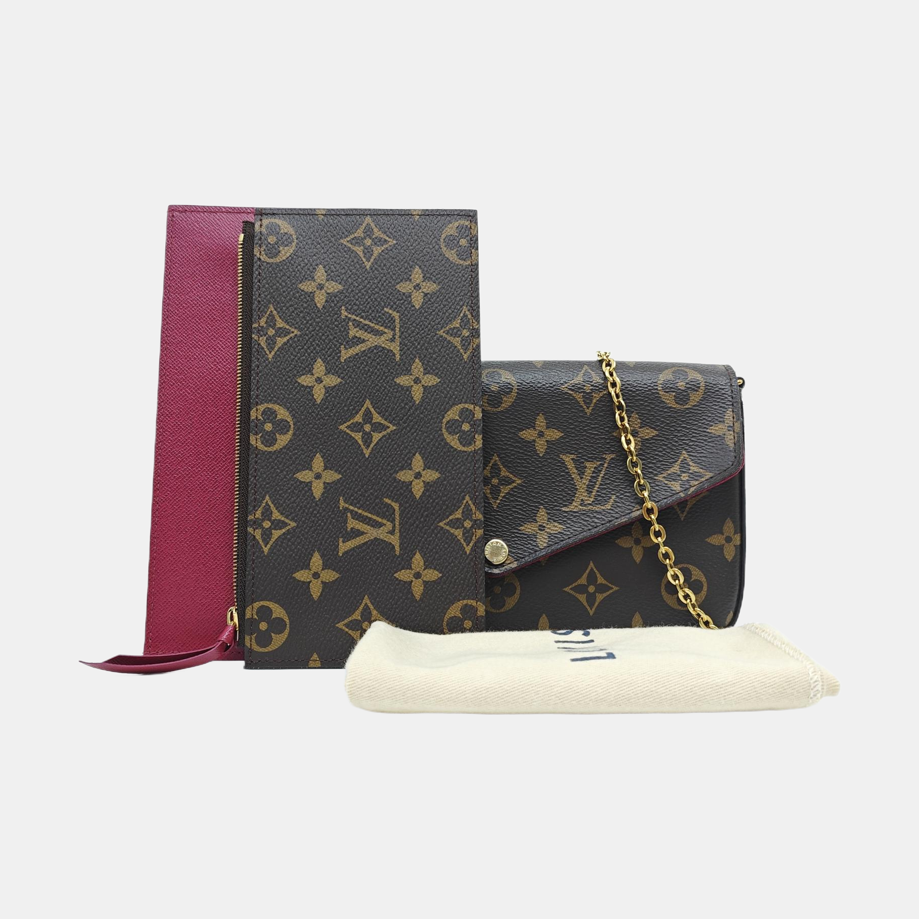 FÉLICIE Monogram Coated Canvas Brown
