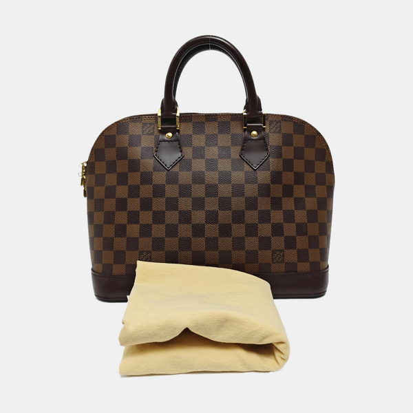 ALMA PM Damier Ebene Coated Canvas Brown