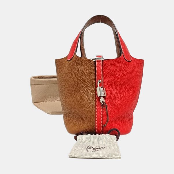 Authenticated pre-owned  Picotin Lock 18 Clemence Multicolor - Bucket Bag at Looply
