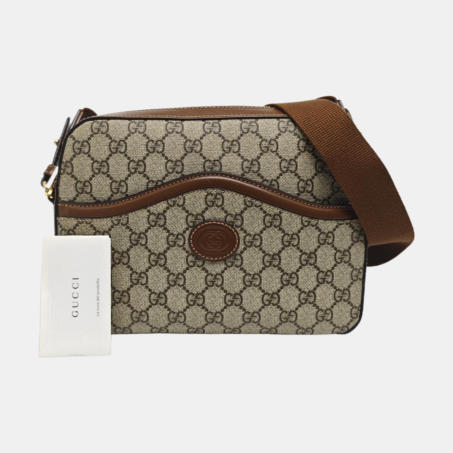 Monogram Coated Canvas Shoulder Bag Black