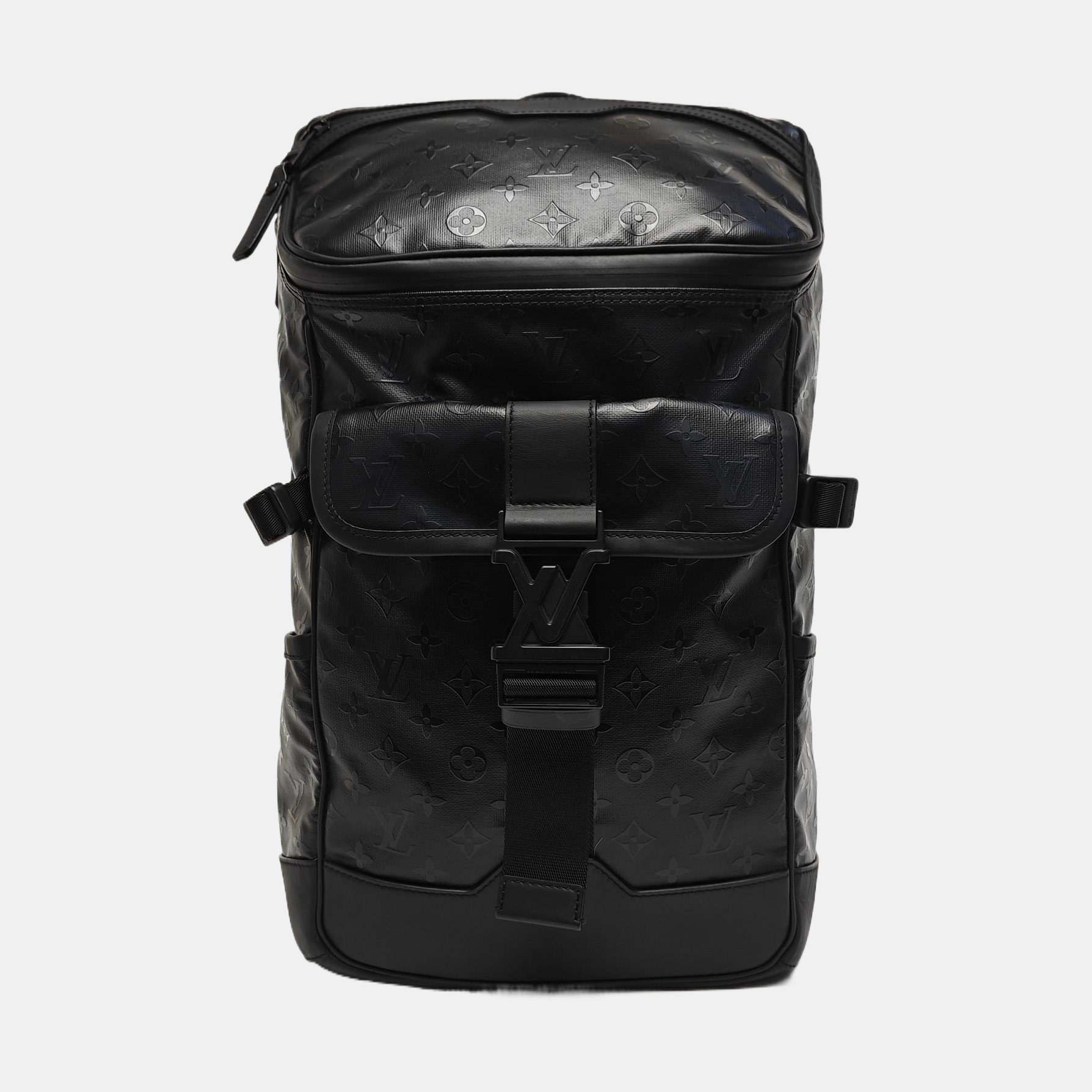 CHRISTOPHER Monogram Coated Canvas Black