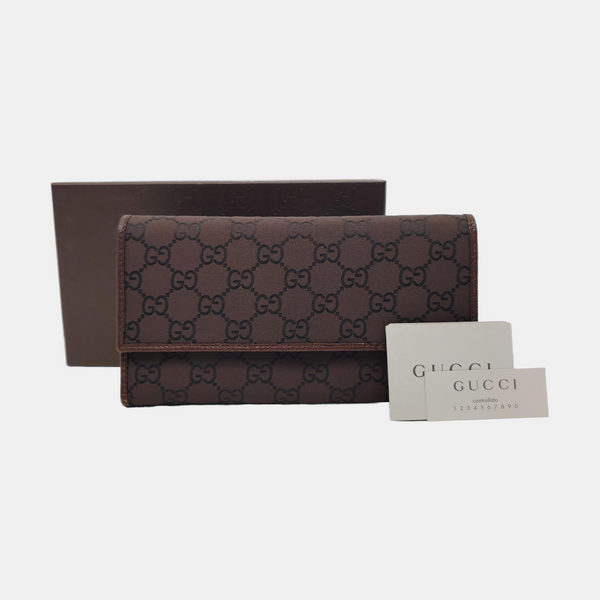 Monogram Canvas Wallet Brown