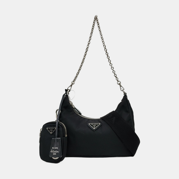 Authenticated pre-owned  Re-Edition2005 Nylon Black - Crossbody Bag at Looply