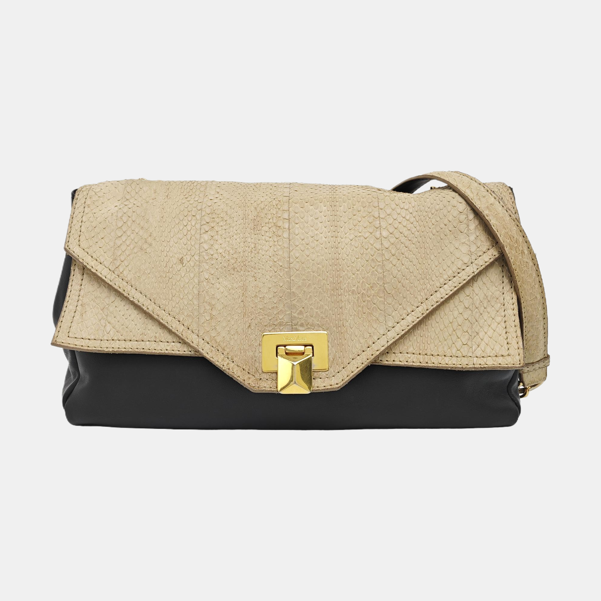 Leather Shoulder Bag Beige