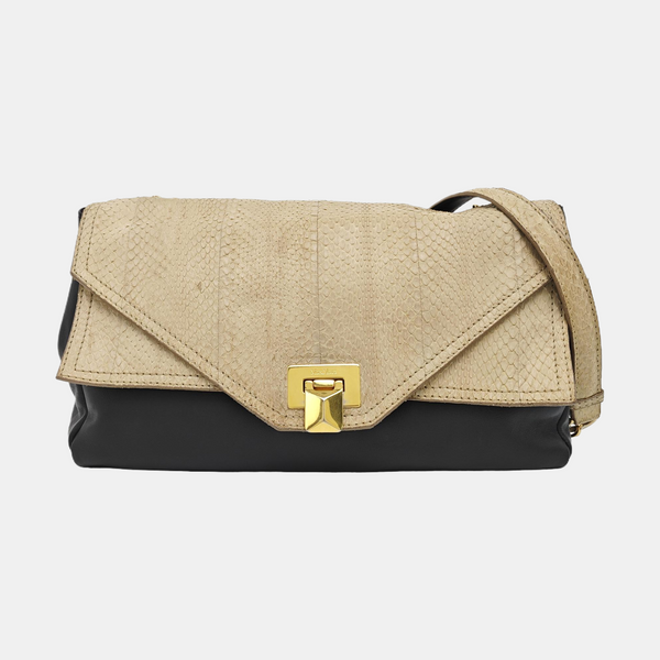 Leather Shoulder Bag Beige