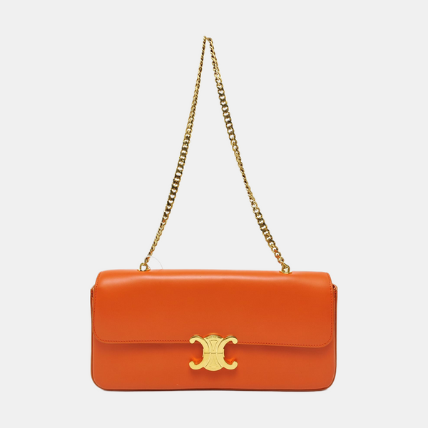 Authenticated pre-owned  TRIOMPHE Calfskin Orange - Shoulder Bag at Looply
