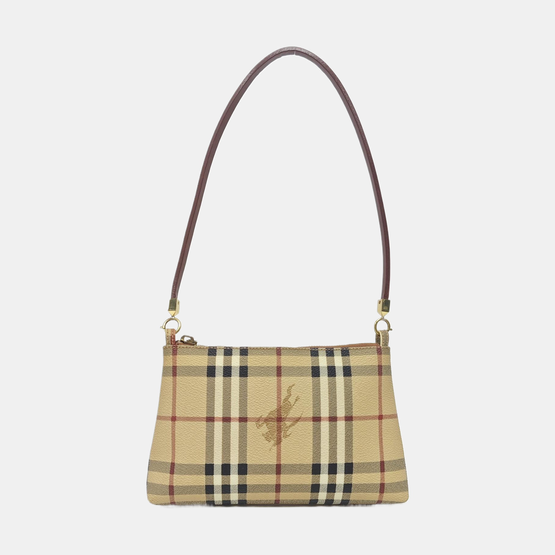 Coated Canvas Shoulder Bag Brown