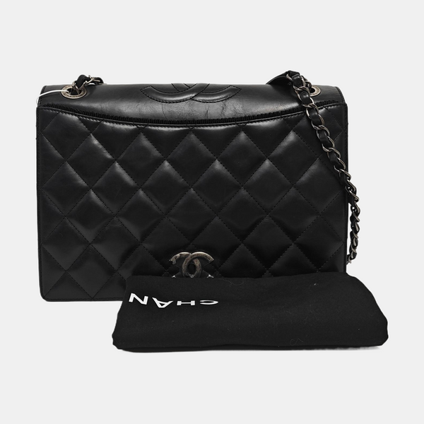 BALLERINE Medium Quilted Calfskin Black
