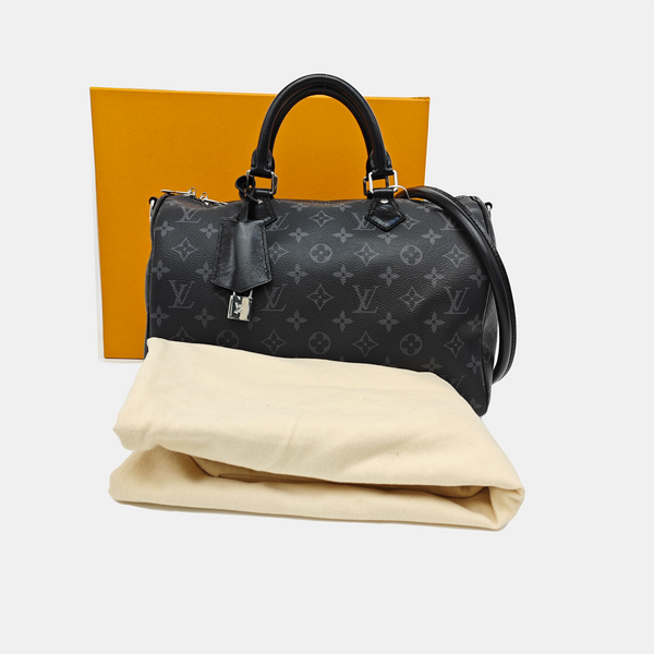 Monogram Coated Canvas Shoulder Bag Black