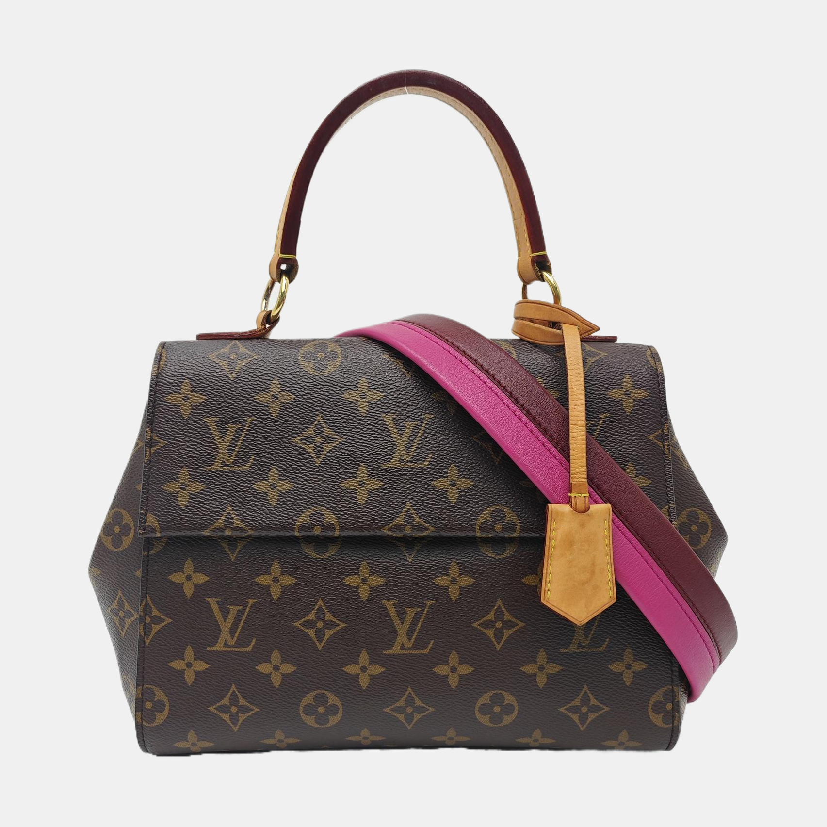 CLUNY PM Monogram Coated Canvas Brown