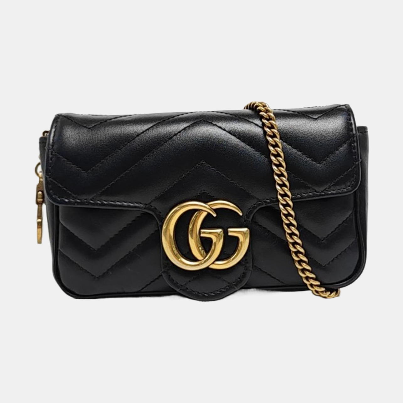 GG Marmont Mini Quilted Calfskin Black