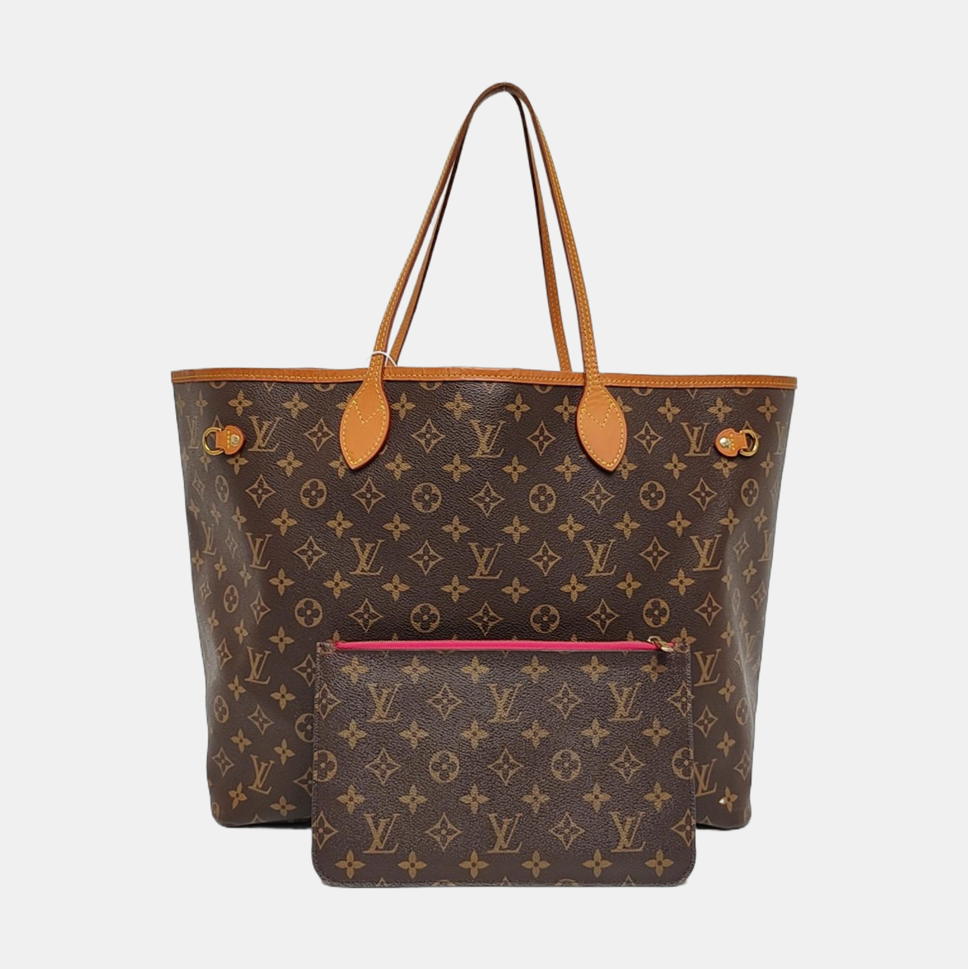 NEVERFULL GM Monogram Coated Canvas Brown