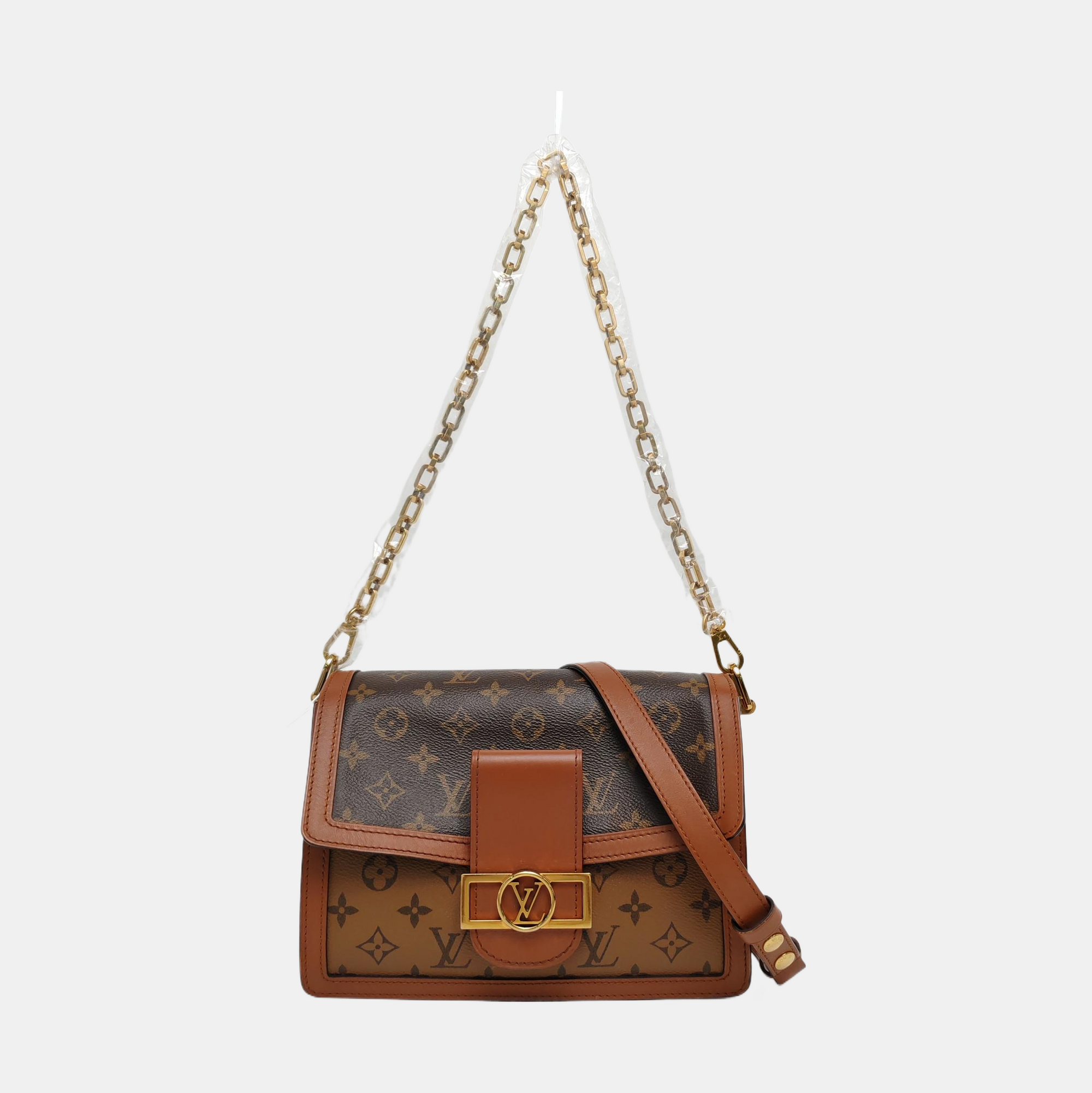 DAUPHINE MM Monogram Coated Canvas Brown