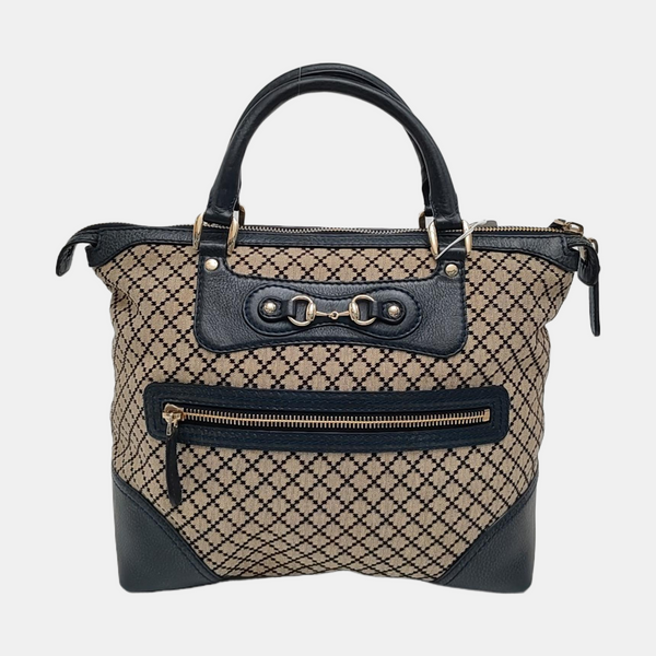 Canvas Top Handle Bag Brown