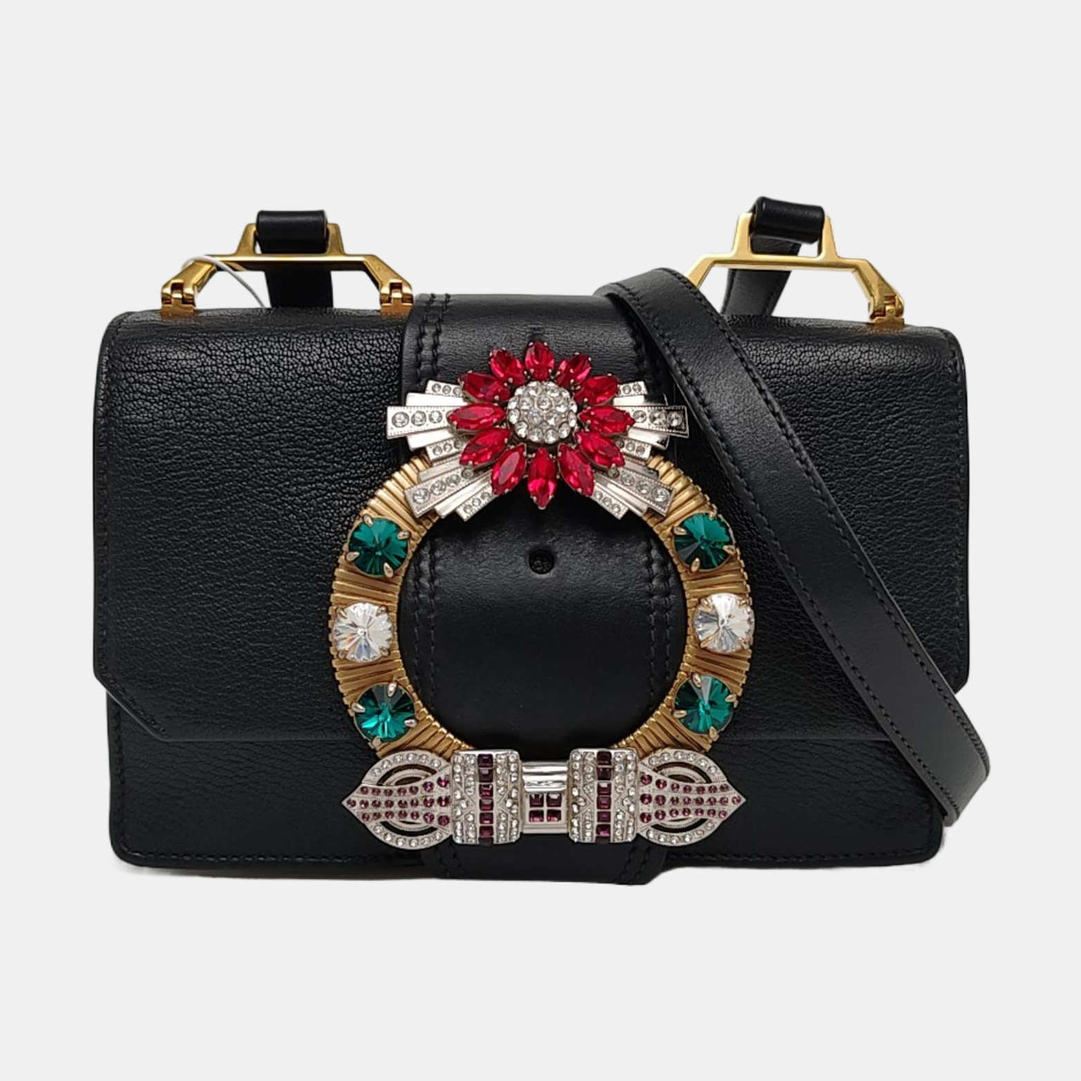 Miu Lady Calfskin Black