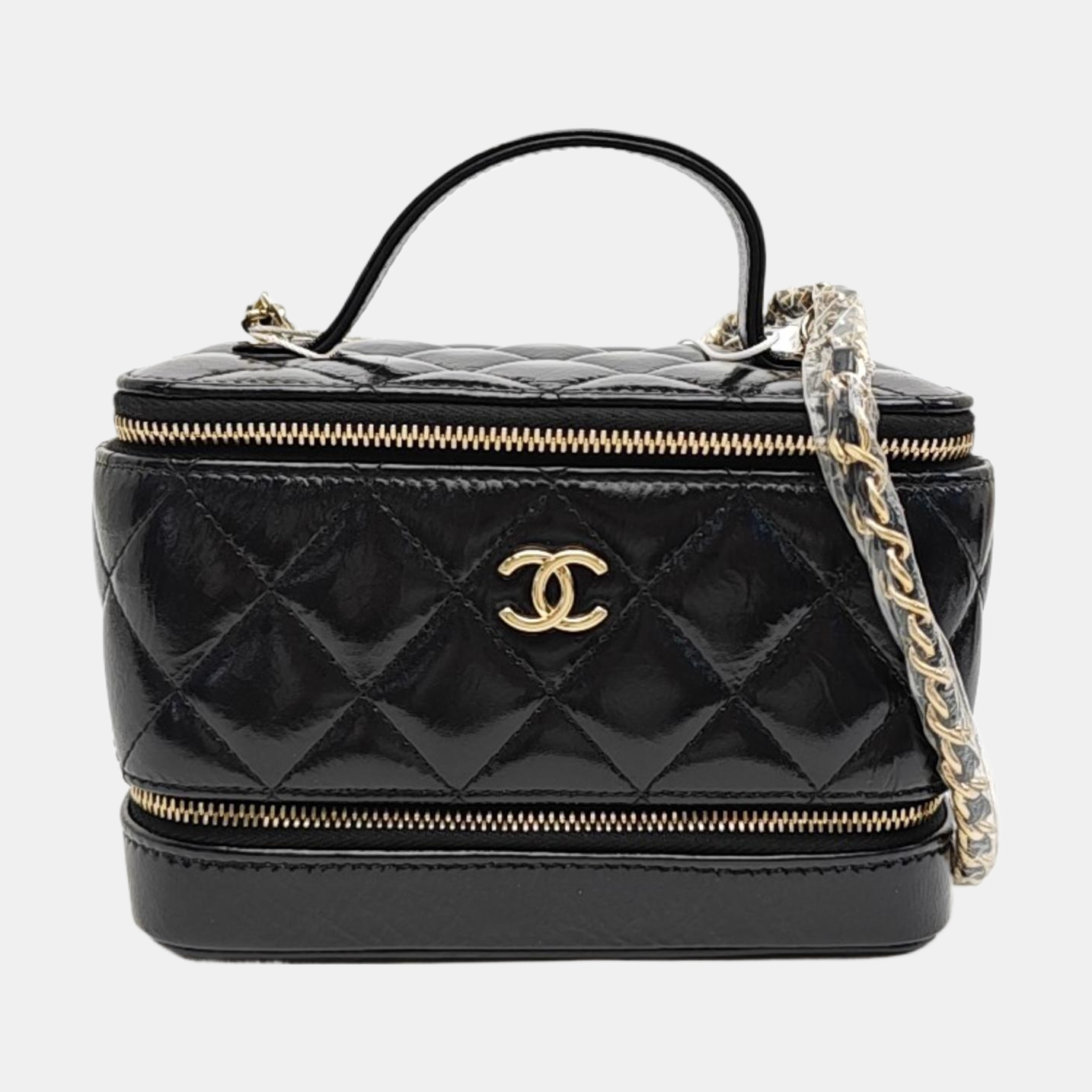Quilted Calfskin Shoulder Bag Black
