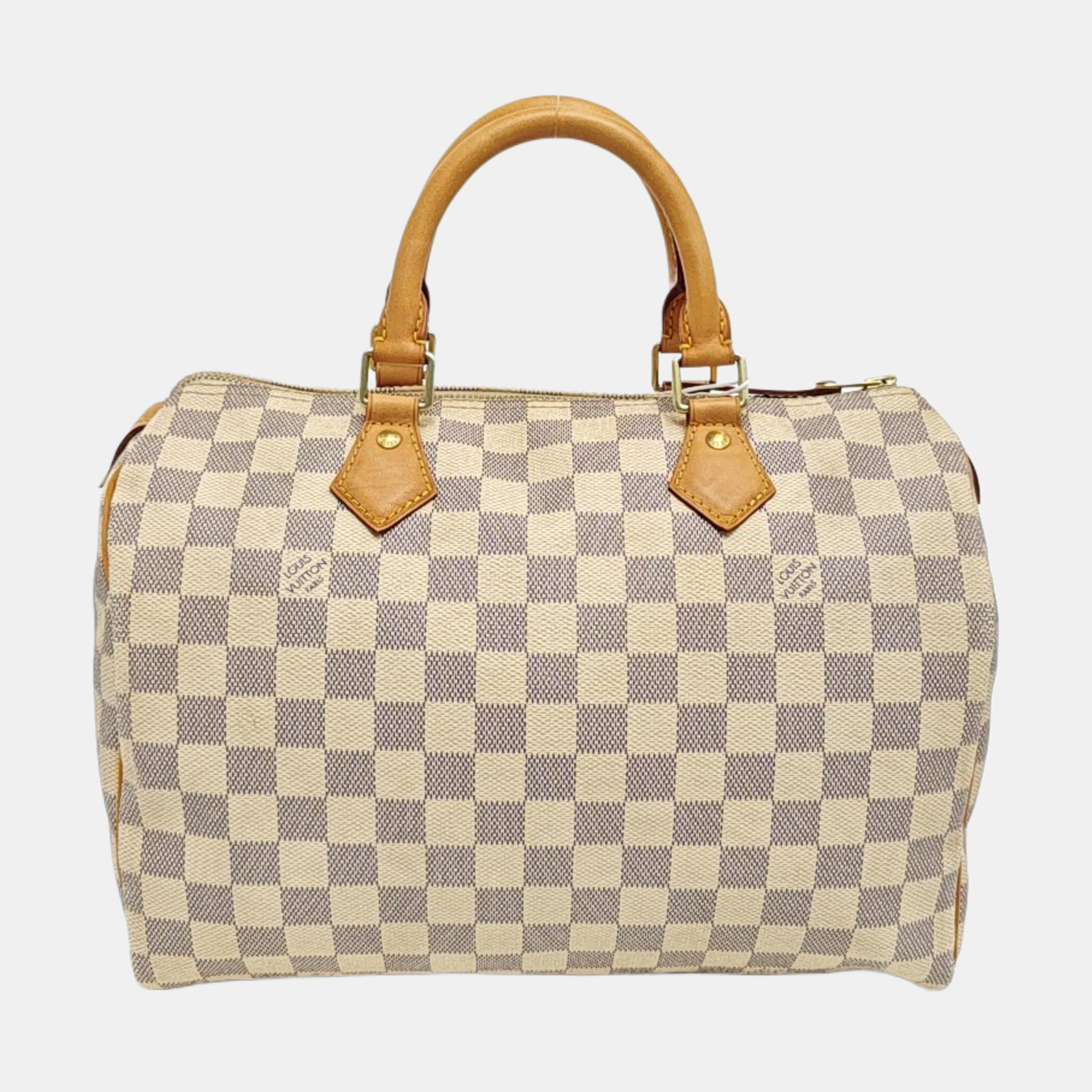 SPEEDY 30 Damier Azur Coated Canvas White