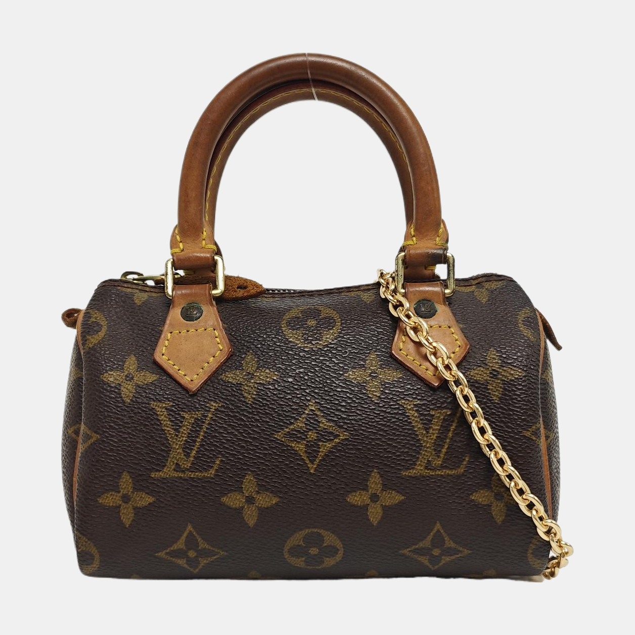 SPEEDY Nano Monogram Coated Canvas Brown