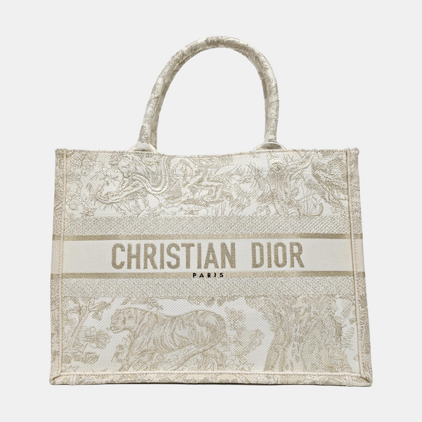 Book Tote Medium Canvas White